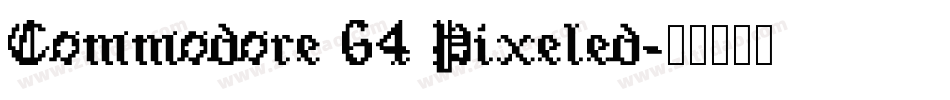 Commodore 64 Pixeled字体转换